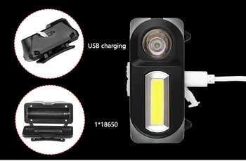 Nova Zmogljiva LED Žaromet XPE+COB Smerniki USB Polnilne Nepremočljiva Glavo Svetilka Ribolov, Kampiranje Svetlobe z 18650 Baterijo