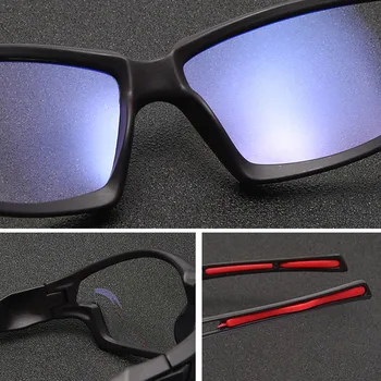 Anti Blue Ray Očala za Moške Filter Modra Svetloba Očala Pravokotne Modni Športni Stil Računalnik Očala Clear Leče