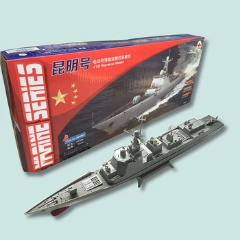 Brezplačna dostava Kunming Vodeni Projektil Destroyer Električni Skupščine Model Orodja Dve Prop Pogon Ladje DIY Igrača za otroke darilo mornarice