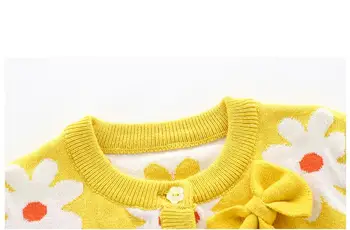 2020 Nove Jesensko Novorojenčka Pletene Cardigan Baby Girl Obleke Srčkan Fant Pulover Coats Dolg Rokav Gumb Vrhovi Za 0-24M