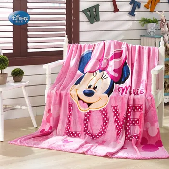 Disney Risanke Roza Minnie Mickey Mouse Mehko Flanela Odejo, Vrgel za Dekleta Otrok na Posteljo, Kavč Kavč 150X200CM Otroci Darilo