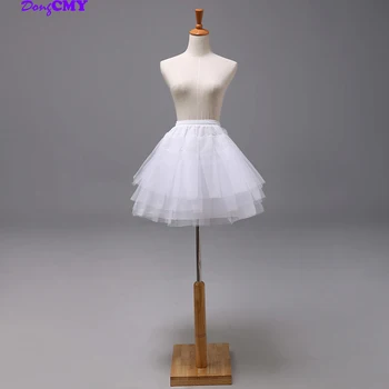 DongCMY Mini Kratke Bele Petticoat Underskirt Za Žogo Obleke Poročni Obleki Mariage Perilo Crinoline Poročni Dodatki
