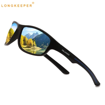 LongKeeper Polarizirana sončna Očala Moških 2020 blagovne Znamke Oblikovalec Kvadratnih Šport sončna Očala Za Moške Vožnje Ogledalo Očala UV400 okulary