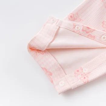 DBH14450 dave bella jeseni novorojenčka girls moda lok cvjetnim tiskanja jumpsuits dojenčka, malčka oblačila otrok romper 1 kos