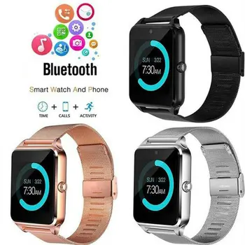 Novo Z60 Pametno Gledati Telefon iz Nerjavečega Jekla, Trak GSM KARTICE Bluetooth Smartwatch Za Samsung iPhone, Android, iOS 3E10