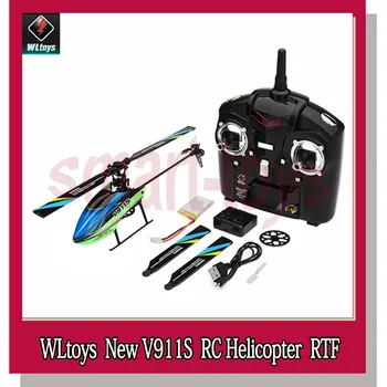 WLtoys V911S 2.4 G 4CH 6-Aixs Žiro Flybarless RC Helikopter je RTF 2018 Nove Vroče RC Daljinski upravljalnik Helikopter