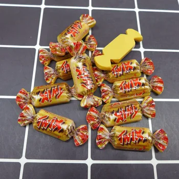 20Pcs Mini Simulacije Čokoladni Bonboni, Ravno nazaj Smolo Cabochons za Otroke Lok Oprema DIY Oprema DIY Scrapbooking Dekor