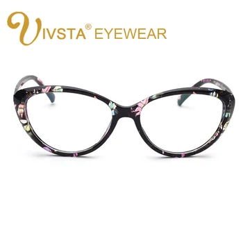 IVSTA Cat Eye Glasses Ženske Retro Očala Cvet Optični Okvir Recept Letnik Branje Poceni Modna Očala Stopnjo