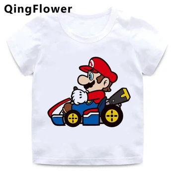 Mario Mario Bros t-shirt majica s kratkimi rokavi top otrok dekleta poletje Anime lepo grafiko tees