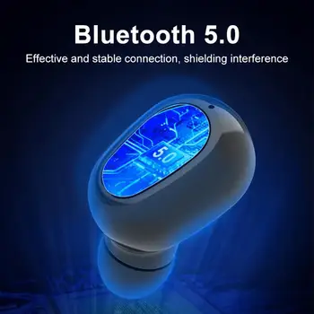 TWS Bluetooth Brezžične Slušalke Bloototh Modri zob 5.0 Čepkov Šport Nepremočljiva 9D Stereo Glasbe, Slušalke Z 300mAh Moči Banke