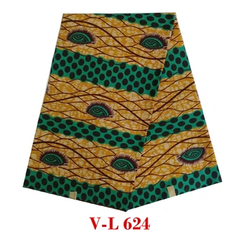 Resnično Visoke Kakovosti Šivalni Material Za Ženske Obleke Dihanje Nigerijski Vosek Dye Tiskane Bombažne Tkanine Z Dvorišč V-L 624