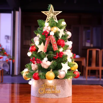 60 CM Mini Božično Drevo Z Lučmi Bell Stožci 2021 novo leto dekor Božič dom dekoracijo Festival Stranka Namizno dekoracijo