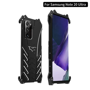 R-SAMO Razkošje Aluminija Bat Kovinski Primeru Telefon Za Samsung Galaxy Note 20 Ultra Hrbtni Pokrovček Bat Trdi Pokrovček Za Upoštevajte, 20