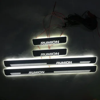 4pcs/niz, ki se Uporablja za Rumion LED Osvetlitev Prag Odporne na Obrabo Ploščo Dobrodošli Pedal Dekoracijo za Toyota Corolla RUMION
