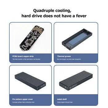 ORICO USB 3.2 Tip-C Mobilne SSD Zunanje Primeru 20Gbps Visoke Hitrosti M. 2 NVMe M, Tipke B+M Ključ Pogon ssd Ohišje