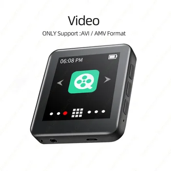 RUIZU A02 M4 Full, Zaslon na Dotik, Bluetooth 4.0 MP3 Predvajalnik Prenosni Glasbeni Predvajalnik z Zvočniki FM EBook Video Snemalnik Pedometer