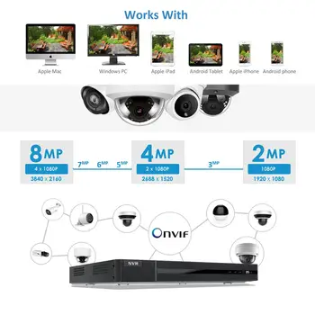 Hikvision 16CH 4K OEM NVR Kit 12pcs 8MP Bullet POE IP kamer Zaprtih prostorih/na Prostem IP Kamere CCTV Sistema za zaščito, Komplet IP66 H. 265