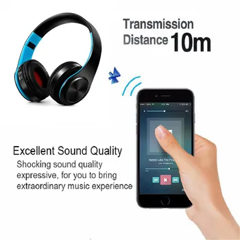 Prenosne Brezžične Slušalke Slušalke Bluetooth Stereo Slušalke Zložljive Slušalke Bluetooth z Mikrofonom Slušalke za Mobilni Telefon
