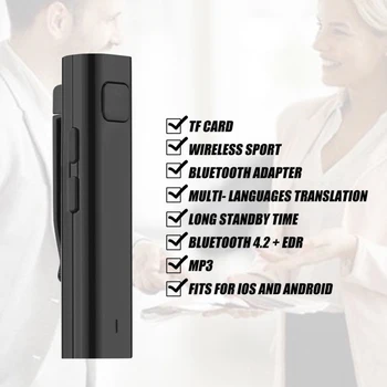 2020 Nove Pametne Glas Posodobitve Stereo Slušalke, Brezžične Bluetooth Mini Prevajalec 26 Jeziki V Realnem Času