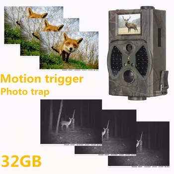 Lovske Kamere 16MP 1080P Night Vision Foto Pasti za Divje živali Fotoaparati Digitalni Infrardeči Naperki HC300A