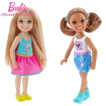 Prvotni Barbie Klub Chelsea Doll Style se Lahko Razlikujejo DWJ33 Mini Otroci Igrače Žep Lutka v Igri Barbie Dekle Otroke za Rojstni dan