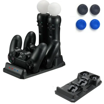 PS4 Krmilnik Polnilnik Dock Postajo Stojalo za Playstation 4 Slim Pro PS VR PS Move Motion Gamepad 4 v 1 Pribor za Polnjenje