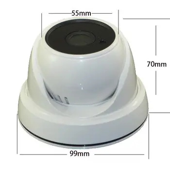 Bela CCTV Plastičnih Dome Kamera Ohišje 38x38MM CCD/CMOS Čipov Odbor M12 OBJEKTIV