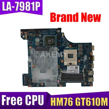 Akemy PIWG2 QIWG5_G6_G9 LA-7981P GLAVNI ODBOR Za Lenovo G580 P580 Prenosni računalnik z Matično ploščo HM76 GT610M Prosti CPU