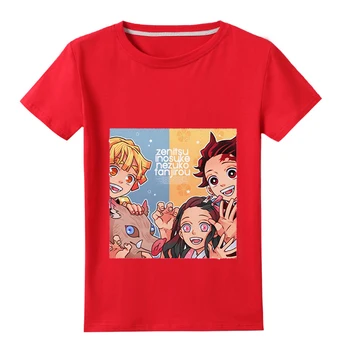 Dekliška Oblačila do leta 2020 Nov Anime Kawaii T-shirt Kratek Rokav Otroci Risanka Harajuku Majica Srčkan Tshirts Otroci Vrhovi Vetement Fille