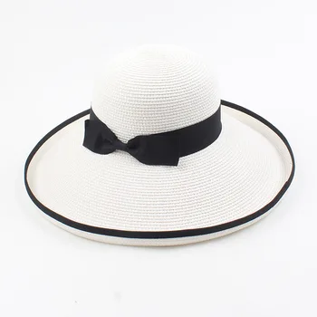 USPOP 2020 Nove ženske, poletni klobuki široko roba plaži, kape maškaradni lokom velik vizir sonce klobuki ženski slamnik