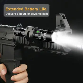 Taktična Svetilka 1600 Lumnov USB Polnjenje Baklo Nepremočljiva Lov Svetlobe s Posnetka Lov Streljanje Pištolo Dodatki