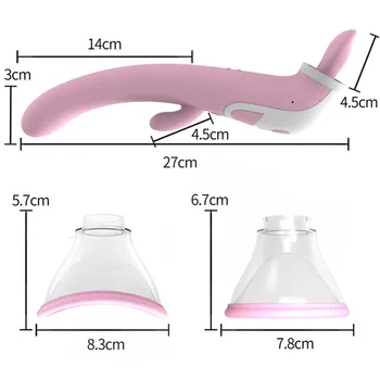 Električni Vibrator Blowjob z vibriranjem Nastavek Sesanju Oralni Seks Jezika Lizanje Klitoris Vagine Stimulator Spolnih Igrač za Ženske A1-316