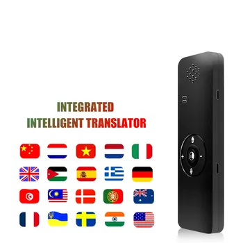 Brezžična tehnologija Bluetooth Foto posodobitve Smart govora v realnem času, Govorni T11 Prevajalec Multi-Jezikih Črna