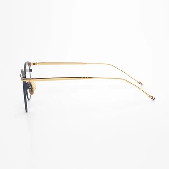 Thom Brand New York Titanove Zlitine Očala Okvirji Moški Ženske TBX814 Optični Krog Eye Glasses Moški Ženske z Original Škatlo
