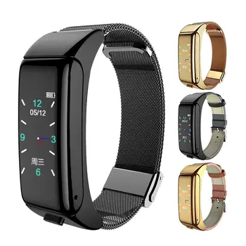 2 v 1: Pametna Zapestnica+Slušalke Bluetooth Brezžična Fitnes Tracker Watch Srčnega utripa, Spremljanje Zdravja Smart Manžeta