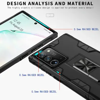 Nevidni Oklepaj TPU Odbijača Shockproof Ohišje za Samsung Note 20 Ultra Primeru 360 Zaščito za Samsung Galaxy Note 20 Note20 Hoesje