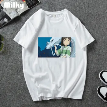 Duh Stran majica s kratkimi rokavi ženske Studio Ghibli Japonski Anime risanke tshirt totoro t-shirt Miyazaki 90. letih korejski oblačila ženski kawaii