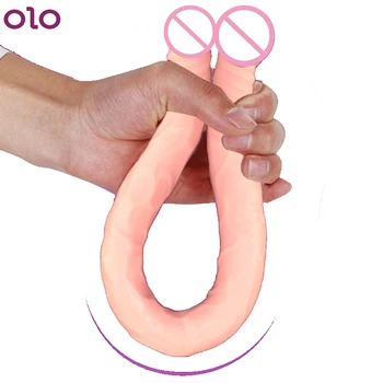 57 cm Dvojno Dolgo Dildo Lezbijke Realne Velik Penis Sex Igrače za Ženske Vaginalne in Analne Butt Plug Prilagodljiv Ponaredek Realne Dildos