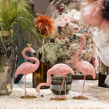 Nordijska INS Zlati Flamingo Figurice za Dekoracijo dnevne Sobe Okraski Poročno Dekoracijo Rekviziti Doma Dekor Dodatki Sodobne