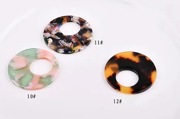 Barva delno Okrogle Uhane DIY Ročno izdelan acetatni Koreja obesek uho, nakit, dodatki za embalažne