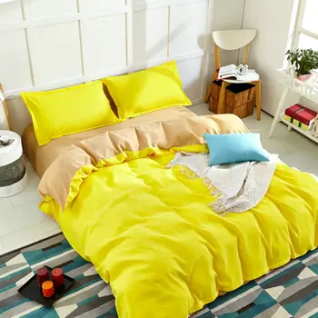 2020 novo barvo posteljnine nastavite Trdno rjuhe kritje nastavite Mikrovlaken bedclothes poletje posteljno perilo AB strani postelje set 3 ali 4pcs ravno list set