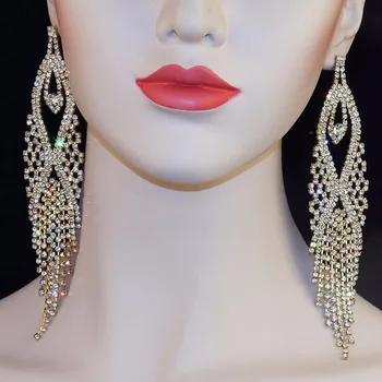 Chran Votlih Design Nosorogovo Dolgo Tassel Uhani za Ženske Luksuzni Silver Plated Lestenec Uhani Visijo Nakit