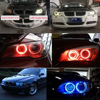 2x Napak 10w 60 w LED Angel Eyes Marker Luči Žarnice CANbus Bela/Rdeča/Modra za BMW E90 E91 Serije 3 325i 328i 335i 2006-2008