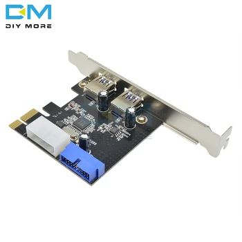 2 Vrata Express, USB 3.0 PCI Adapter Sprednja Plošča s 4-Pin & 20 Pin Nadzor Sim Adapter 5Gbps Hitrost Molex Power Plug-N-Play DIY
