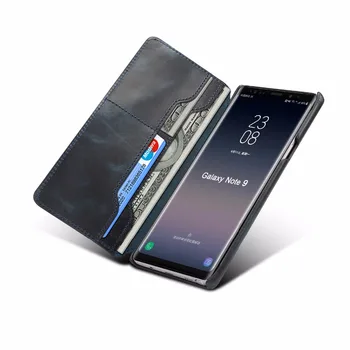 Luxury Real Pravega Usnja denarnice primeru imetnik kartice primerih Za Samsung Galaxy Note9 S9+ S9 PLUS S10 S10plus mobilne vrečko kritje