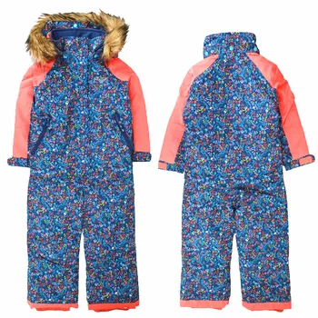 Otrok Crossocheilus Nepremočljiva, Windproof Snowproof Dojenčke Hooded Fantje in dekleta, smučarske obleke in bombaž, oblazinjeni onesies ski