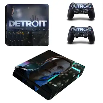 Detroit Postanejo Človekove PS4 Slim Nalepke Play station 4 Kože Nalepke, Nalepke Za PlayStation 4 PS4 Slim Konzole in Krmilnik Kože