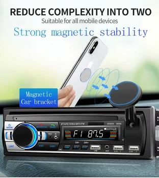 Avto MP3 Bluetooth 3USB-Disk Audio Z mobilnim telefonom imetnika Avto Auto Zvočno Kartico Pralni Stroj, Bluetooth, MP3 Auto Radio Playe