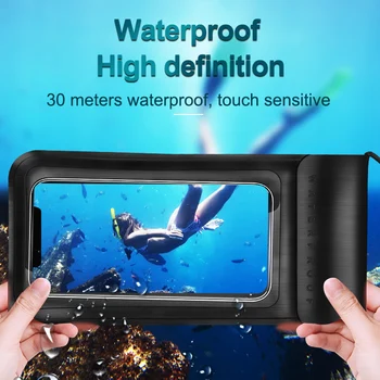 KUULAA Nepremočljiva Torbica za Telefon Podvodni Telefon Vrečko Primeru, Plavanje, Potapljanje Telefon Primeru Vrečko za Xiaomi iPhone Huawei Samsung