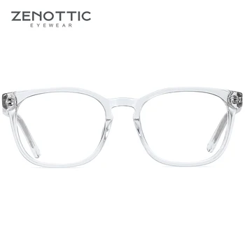 ZENOTTIC Pregleden Acetat Recept Očala Okvir Ženske Optični Eye Glasses Moški Ženske Kvadratnih Kratkovidnost Jasno Očala Nova
